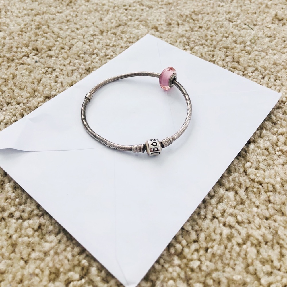 Pandora charm bracelet & pink pandora charm